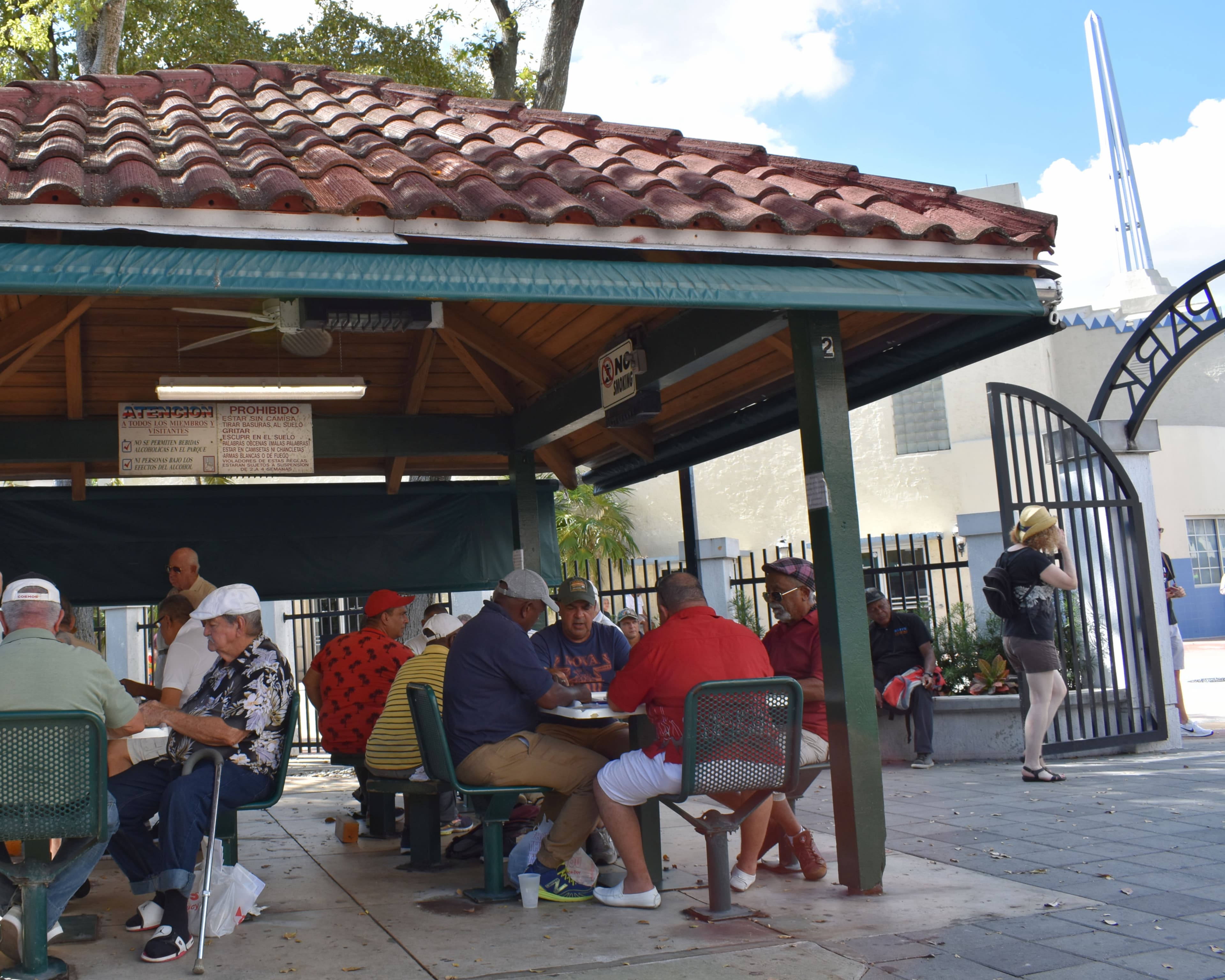 Domino Park at the corner of Calle Ocho and 15th Avenue, Little Havana, Miami