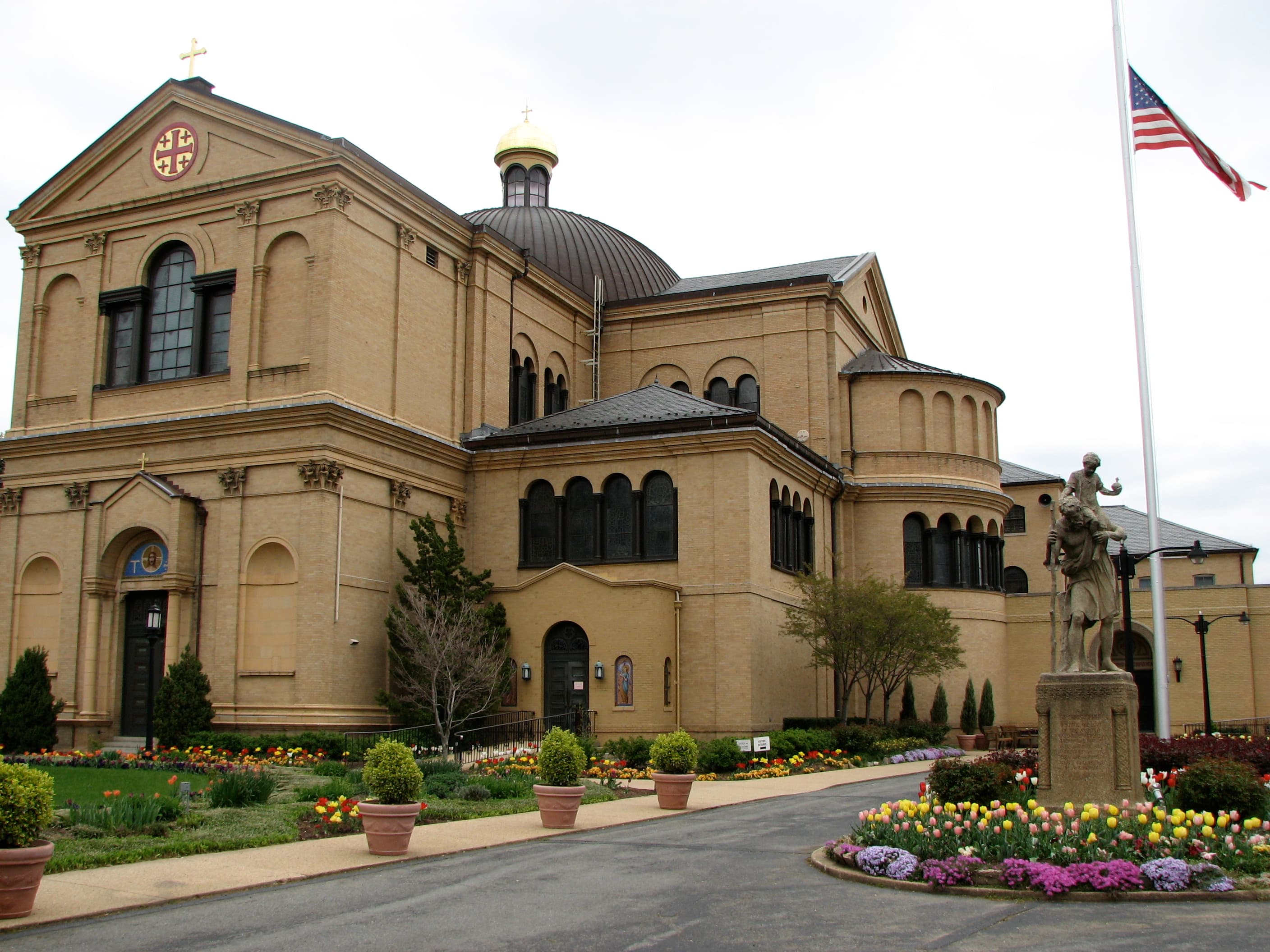 The Memorial Church of the Holy Sepulchre and monastery on Mount St. Sepulchre in Brookland — the neo-Byzantine church above the replica catacombs.