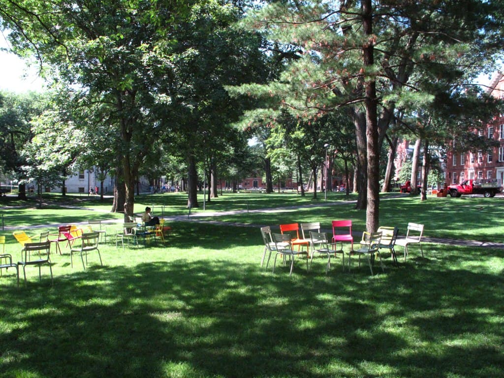 Walking around Harvard Yard, photographed June 25, 2010.