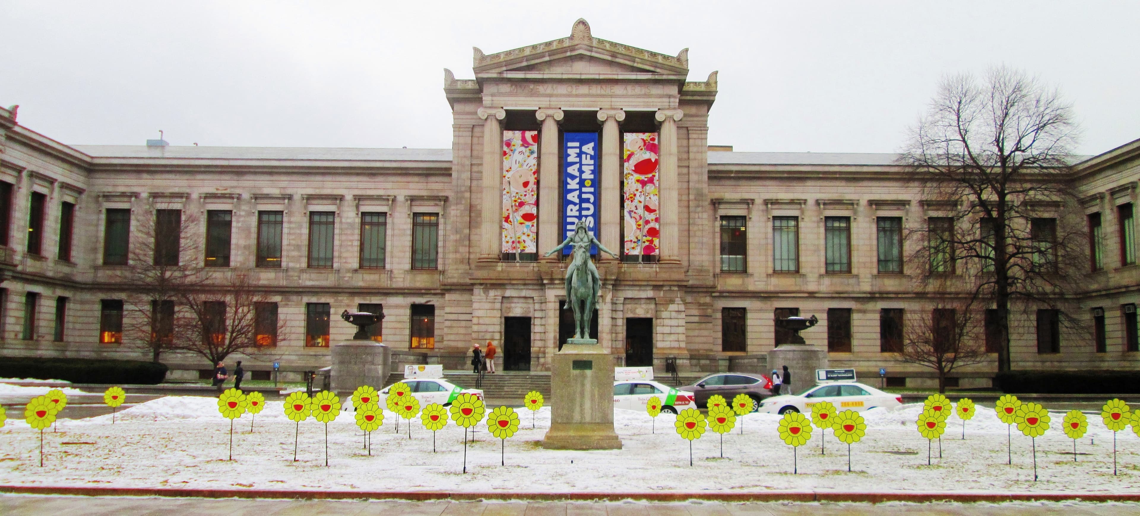 The MFA's Huntington Avenue facade seen from the east, photographed in 2018.