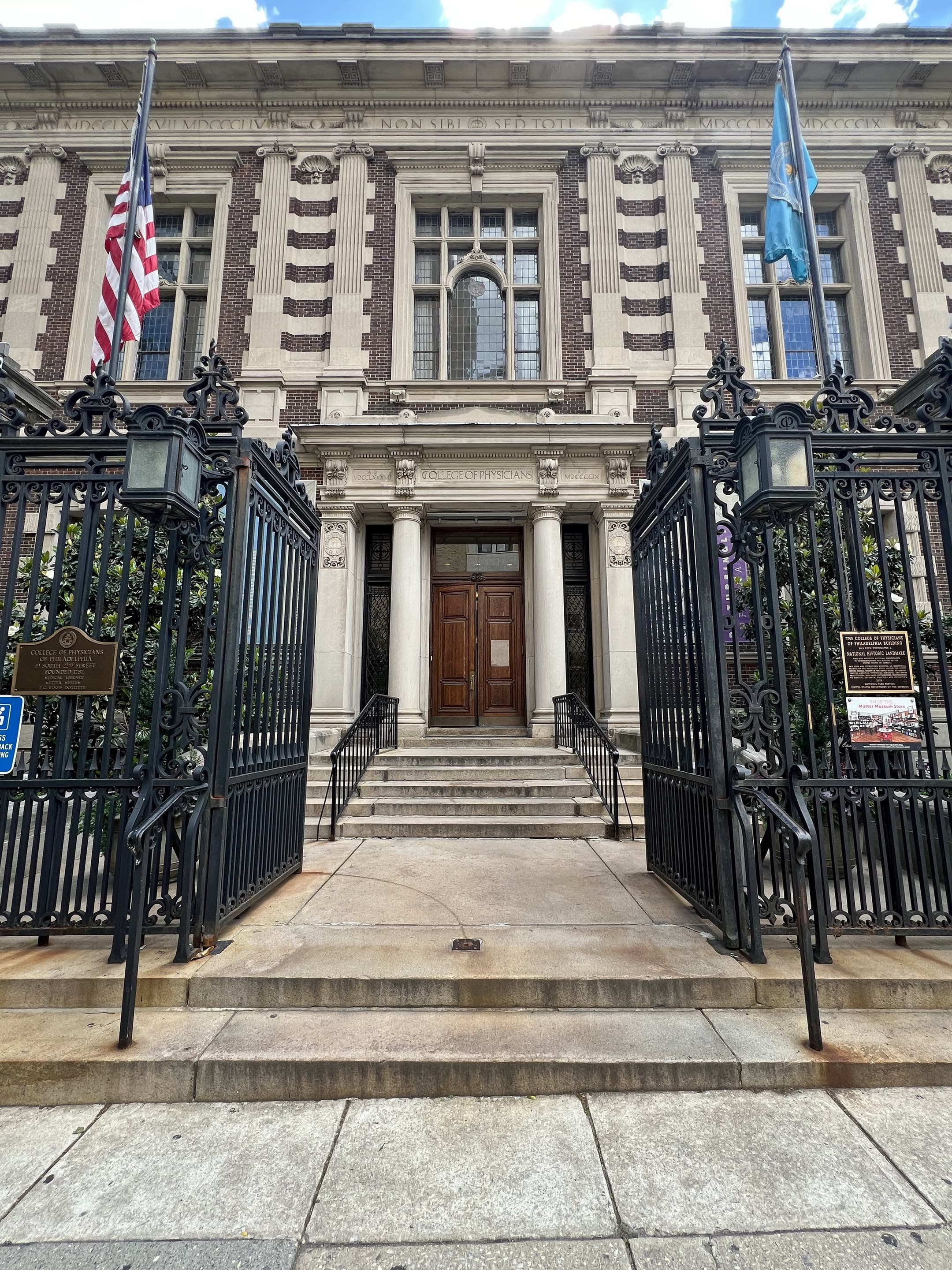 The College of Physicians of Philadelphia building at 19 S. 22nd Street, which houses the Mütter Museum